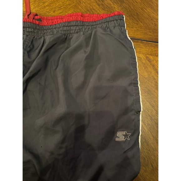 Starter Athletic Track Pants Mens Large Navy Red White Stripe Zip Bottom |O1 - Picture 6 of 6